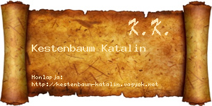 Kestenbaum Katalin névjegykártya